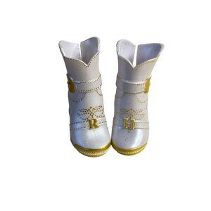 Rainbow High Delilah Fields Doll White Gold Cowboy Boots Shoes